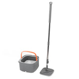 Mop Bucket Set with 2 Pieces Cloth 360 Degree Rotating Microfiber Mop Tool Dry and Wet Floor Mopping System for Home Use
