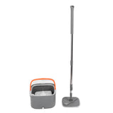 Mop Bucket Set with 2 Pieces Cloth 360 Degree Rotating Microfiber Mop Tool Dry and Wet Floor Mopping System for Home Use
