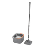 Mop Bucket Set with 2 Pieces Cloth 360 Degree Rotating Microfiber Mop Tool Dry and Wet Floor Mopping System for Home Use