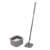 Mop Bucket Set with 2 Pieces Cloth 360 Degree Rotating Microfiber Mop Tool Dry and Wet Floor Mopping System for Home Use
