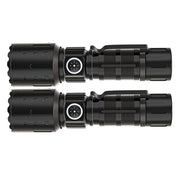 2PCS LED Super Bright Flashlights USB Rechargeable Telescopic Zoom Flashlight for Home Outdoor Camping Lighting In Australia - Darrahopens