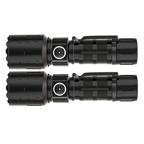 2PCS LED Super Bright Flashlights USB Rechargeable Telescopic Zoom Flashlight for Home Outdoor Camping Lighting In Australia - Darrahopens
