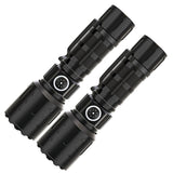 2PCS LED Super Bright Flashlights USB Rechargeable Telescopic Zoom Flashlight for Home Outdoor Camping Lighting In Australia - Darrahopens