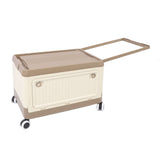 Folding Storage Bin with Lid Wheels PP Stackable Rolling Utility Storage Box Container with Handle for Clothes Books Snack Shoe Grocery Coffee S In Australia - Darrahopens