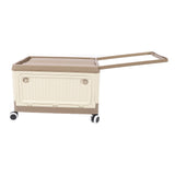 Folding Storage Bin with Lid Wheels PP Stackable Rolling Utility Storage Box Container with Handle for Clothes Books Snack Shoe Grocery Coffee S In Australia - Darrahopens