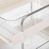 Storage Shelving Unit Organizer Multifunctional Cosmetics Snacks Display Storage Rack for Kitchen Bedroom Living Room 2 Layers