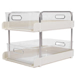 Storage Shelving Unit Organizer Multifunctional Cosmetics Snacks Display Storage Rack for Kitchen Bedroom Living Room 2 Layers