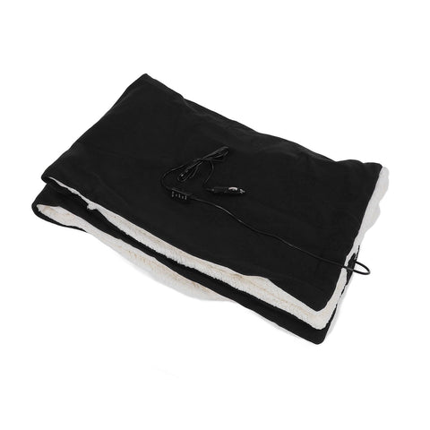 Heated Blanket Electric Throw 12V Soft Cotton Heating Throw Blanket for Keeping Warm in Home Office Black In Australia - Darrahopens