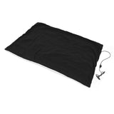 Heated Blanket Electric Throw 12V Soft Cotton Heating Throw Blanket for Keeping Warm in Home Office Black