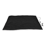 Heated Blanket Electric Throw 12V Soft Cotton Heating Throw Blanket for Keeping Warm in Home Office Black