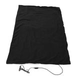 Heated Blanket Electric Throw 12V Soft Cotton Heating Throw Blanket for Keeping Warm in Home Office Black