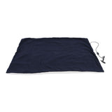 Heated Blanket Electric Throw 12V Soft Cotton Heating Throw Blanket for Keeping Warm in Home Office Navy Blue