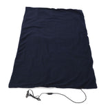 Heated Blanket Electric Throw 12V Soft Cotton Heating Throw Blanket for Keeping Warm in Home Office Navy Blue