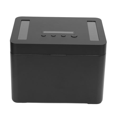 Phone Lock Box with Timer Aluminum Alloy Lock Storage Box for Studying Time Management M Black