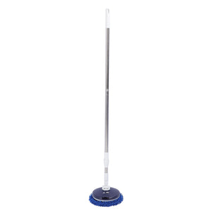Electric Car Cleaning Brush Rotating Car Wash Brush Mop Cleaning Tool Telescopic Handle Soft Bristles for Home Car Use Glass Tile Floor Blue