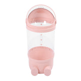 Stuffed Animal Storage Tube 65cm Plastic Transparent Plush Toy Organizer Display Bucket for Playroom Bedroom Pink