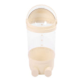 Stuffed Animal Storage Tube 65cm Plastic Transparent Plush Toy Organizer Display Bucket for Playroom Bedroom Yellow