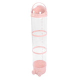 Stuffed Animal Storage Tube 130cm Large Capacity Transparent Plush Toy Display Bucket Organizer for Playroom Bedroom Rosy