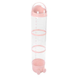 Stuffed Animal Storage Tube 130cm Large Capacity Transparent Plush Toy Display Bucket Organizer for Playroom Bedroom Rosy