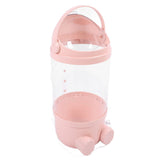 65cm Stuffed Animal Storage Tube with Light Large Capacity Multifunctional Transparent Visible Toy Storage Tube Pink