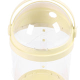 65cm Stuffed Animal Storage Tube with Light Large Capacity Multifunctional Transparent Visible Toy Storage Tube Cream Yellow