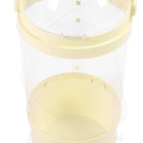 65cm Stuffed Animal Storage Tube with Light Large Capacity Multifunctional Transparent Visible Toy Storage Tube Cream Yellow