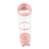 97cm Stuffed Animal Storage Tube Large Capacity Transparent Built in Light Visible Plush Toy Storage Organizer for Bedroom Sakura Pink In Australia - Darrahopens