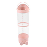 97cm Stuffed Animal Storage Tube Large Capacity Transparent Built in Light Visible Plush Toy Storage Organizer for Bedroom Sakura Pink