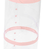 Clear Stuffed Animal Storage Tube with Light Large Capacity Transparent Kids Plush Toy Storage Bucket Organizer 130cm / 51.2in Roseate