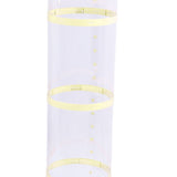 Stuffed Animal Storage Tube 162cm Adjustable Light Transparent Plush Toy Organizer Display Bucket for Playroom Bedroom Yellow
