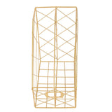 Desk Magazine Holder Simple Geometry Metal Space Saving Desk Magazine File Organizer for Document Folder 2 Compartments Gold In Australia - Darrahopens