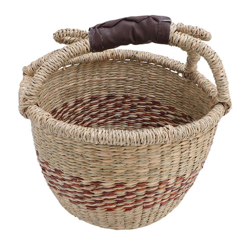 Picnic Basket Seagrass Woven Decorative Rustic Small Storage Basket with Handle for Desk Organizing Outdoor Activities In Australia - Darrahopens