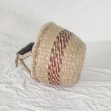 Picnic Basket Seagrass Woven Decorative Rustic Small Storage Basket with Handle for Desk Organizing Outdoor Activities