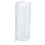 Round Umbrella Stand Rack Freestanding Umbrella Holder Bin Canes Walking Sticks Holder for Entryway Home Office Hotel B White