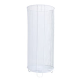 Round Umbrella Stand Rack Freestanding Umbrella Holder Bin Canes Walking Sticks Holder for Entryway Home Office Hotel B White