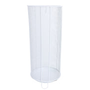 Round Umbrella Stand Rack Freestanding Umbrella Holder Bin Canes Walking Sticks Holder for Entryway Home Office Hotel B White