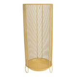 Round Umbrella Stand Rack Freestanding Umbrella Holder Bin Canes Walking Sticks Holder for Entryway Home Office Hotel C Yellow