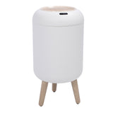Smart Sensor Wastebasket Water Proof Plastic Touchless Trash Can Automatic Garbage Bin for Bathrooms Kitchens RVs White
