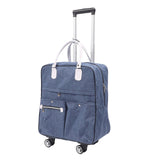 2 in 1 Expandable Carry On Luggage Set Polyester Fabric Weekender Travel Luggage Carry On Suitcase with Wheels for Women Men
