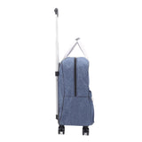 2 in 1 Expandable Carry On Luggage Set Polyester Fabric Weekender Travel Luggage Carry On Suitcase with Wheels for Women Men