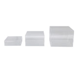 3Pcs Acrylic Risers Display Stands Cubic Nesting for Dessert Table Buffet Tables Food Transparent