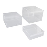 3Pcs Acrylic Risers Display Stands Cubic Nesting for Dessert Table Buffet Tables Food Transparent