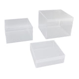 3Pcs Acrylic Risers Display Stands Cubic Nesting for Dessert Table Buffet Tables Food Transparent