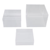 3Pcs Acrylic Risers Display Stands Cubic Nesting for Dessert Table Buffet Tables Food Transparent