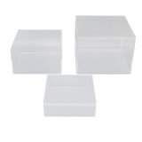3Pcs Acrylic Risers Display Stands Cubic Nesting for Dessert Table Buffet Tables Food Transparent