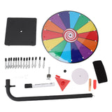 11.8in Color Prize Wheel Tabletop 14 Slots Editable Spinner Wheel with Stand Dry Eraser Marker Pen for Game Carnival Trade Show