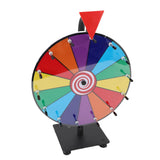 11.8in Color Prize Wheel Tabletop 14 Slots Editable Spinner Wheel with Stand Dry Eraser Marker Pen for Game Carnival Trade Show