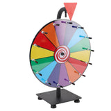 11.8in Color Prize Wheel Tabletop 14 Slots Editable Spinner Wheel with Stand Dry Eraser Marker Pen for Game Carnival Trade Show