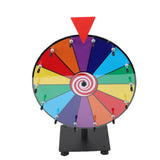 11.8in Color Prize Wheel Tabletop 14 Slots Editable Spinner Wheel with Stand Dry Eraser Marker Pen for Game Carnival Trade Show