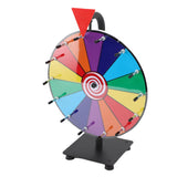11.8in Color Prize Wheel Tabletop 14 Slots Editable Spinner Wheel with Stand Dry Eraser Marker Pen for Game Carnival Trade Show